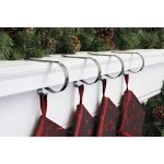Haute Decor Original MantleClip Brushed Nickel Stocking Holder (4-Pack) thumbnail 2