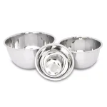 Unbranded 3-Piece Stainless Steel Mixing Bowl Set, 5.2 Qt, 3.25 Qt, 1.25 Qt thumbnail 3