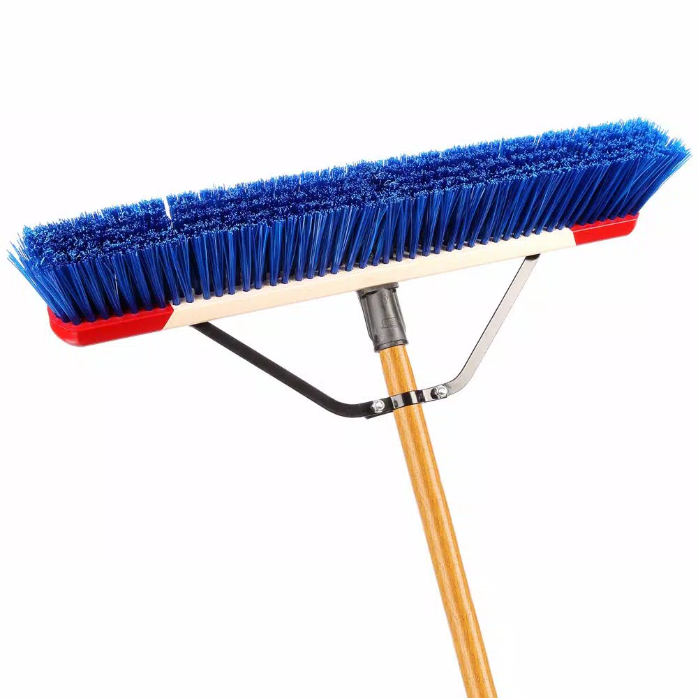 Harper 24 in. Outdoor Wet/Dry Push Broom with 60 in. Hardwood Handle