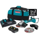 Makita 36V (18V x2) LXT Brushless 9 in. Paddle Switch Angle Grinder Kit with Electric Brake thumbnail 2