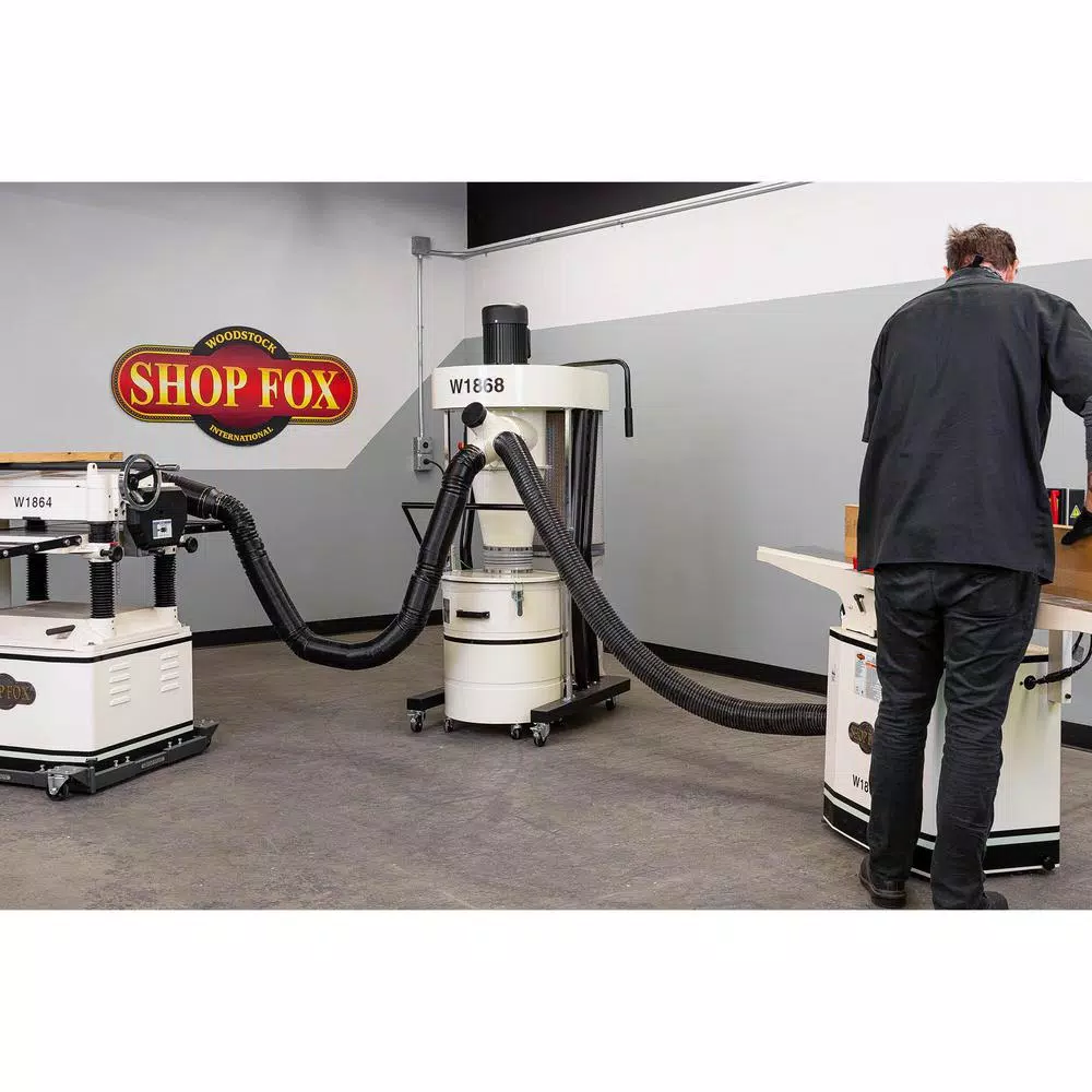 Shop Fox 2 HP Portable Cyclone Dust Collector, 1023 CFM, 220V