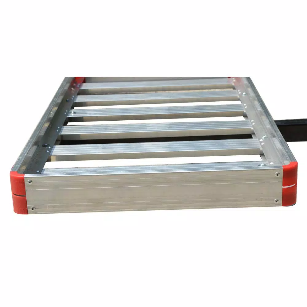 Max Load 48 in. x 21 in. Aluminum Compact Cargo Carrier for 2 in. Hitch Receiver, 500 lb. Capacity