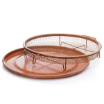 Gotham Steel 12 in. Ti-Ceramic Non-Stick Round Crisper Tray & Basket Set thumbnail 2