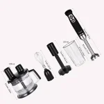 Boyel Living 6-in-1 Black Stainless Steel 500W Immersion Hand Blender Set with 8-Speed Control thumbnail 2