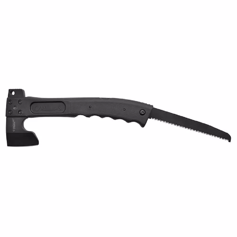Camillus Camtrax 3-in-1 Hatchet, Folding Saw, and Hammer with Glass Filled Nylon Handle