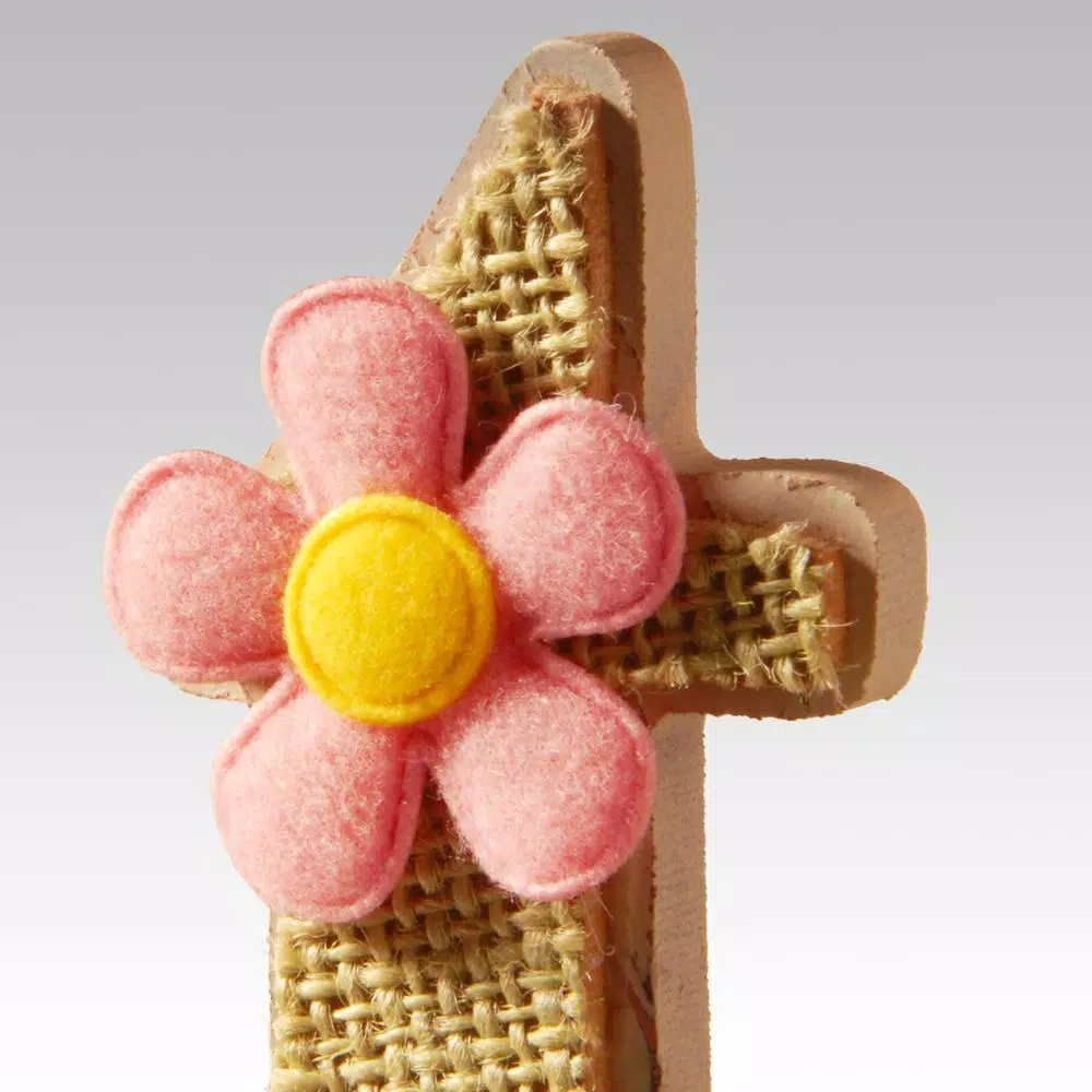 National Tree Company 18 in. Handcrafted Easter Sign - Colorful 3D Wooden Tabletop Decoration