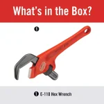 RIDGID E-110 Hex Pipe Wrench, 1-1/8 in. to 2-5/8 in. Capacity thumbnail 2