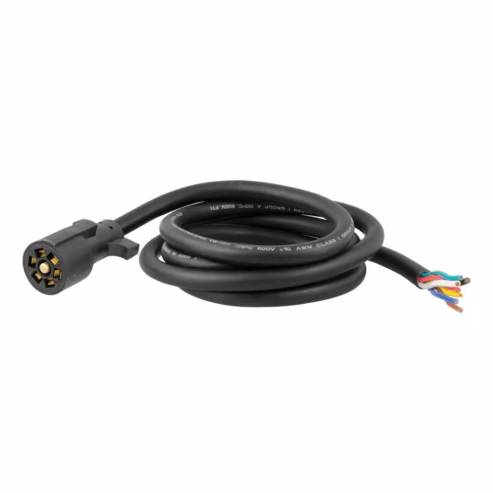 CURT 8' Replacement 7-Way RV Blade Harness - Trailer Side Connector
