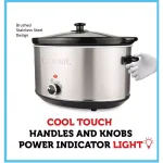 Courant 8.5 Qt. Stainless Steel Slow Cooker with Temperature Settings thumbnail 5
