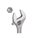 TEKTON 15 in. Adjustable Wrench, Carbon Steel with Satin Chrome Finish thumbnail 2