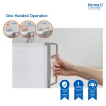 Perma Child Safety Extra Tall & Extra Wide Outdoor Retractable Gate, 41 in. H x 71 in. W, White thumbnail 3