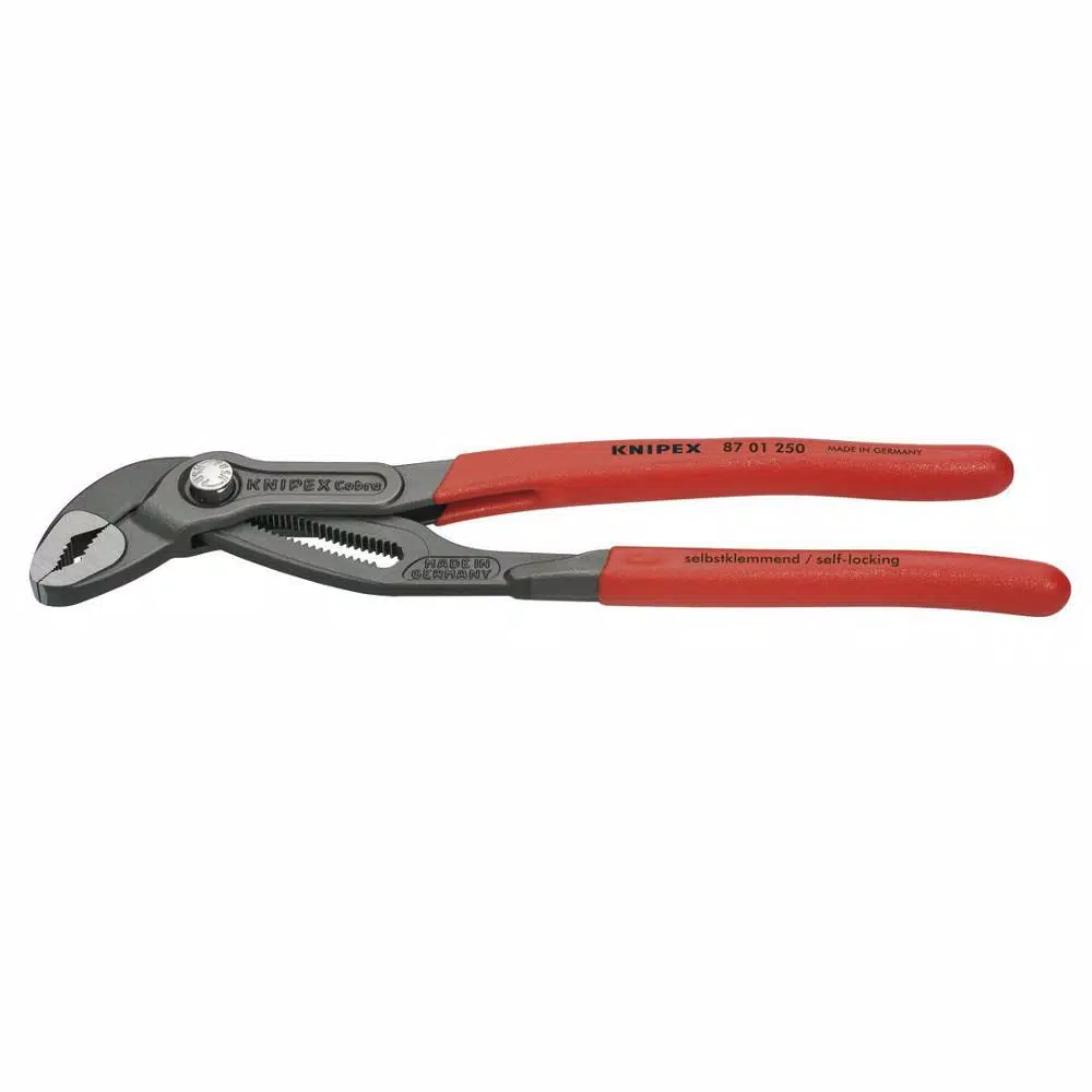 KNIPEX Cobra Series 10 in. Box Slip Joint Pliers with Pinch Guard and Push Button Adjustment