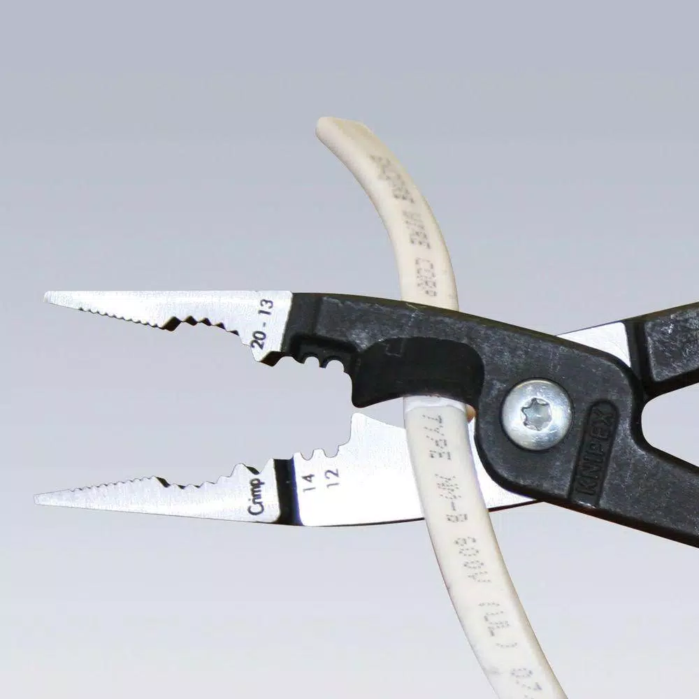 KNIPEX 8 in. Electrical Installation Pliers, 6-in-1 Multifunctional Hand Tool