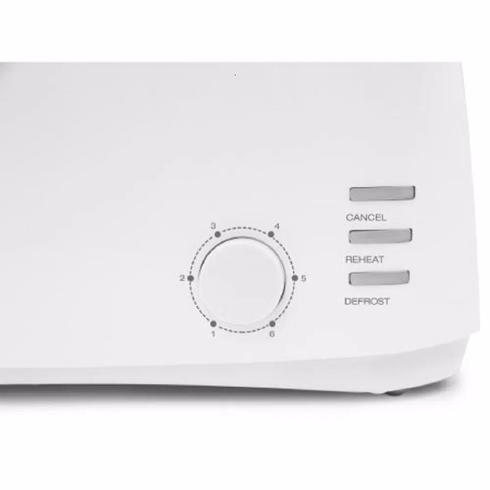 Elite Cuisine 4-Slice White Long Slot Toaster with Cool-Touch Exterior