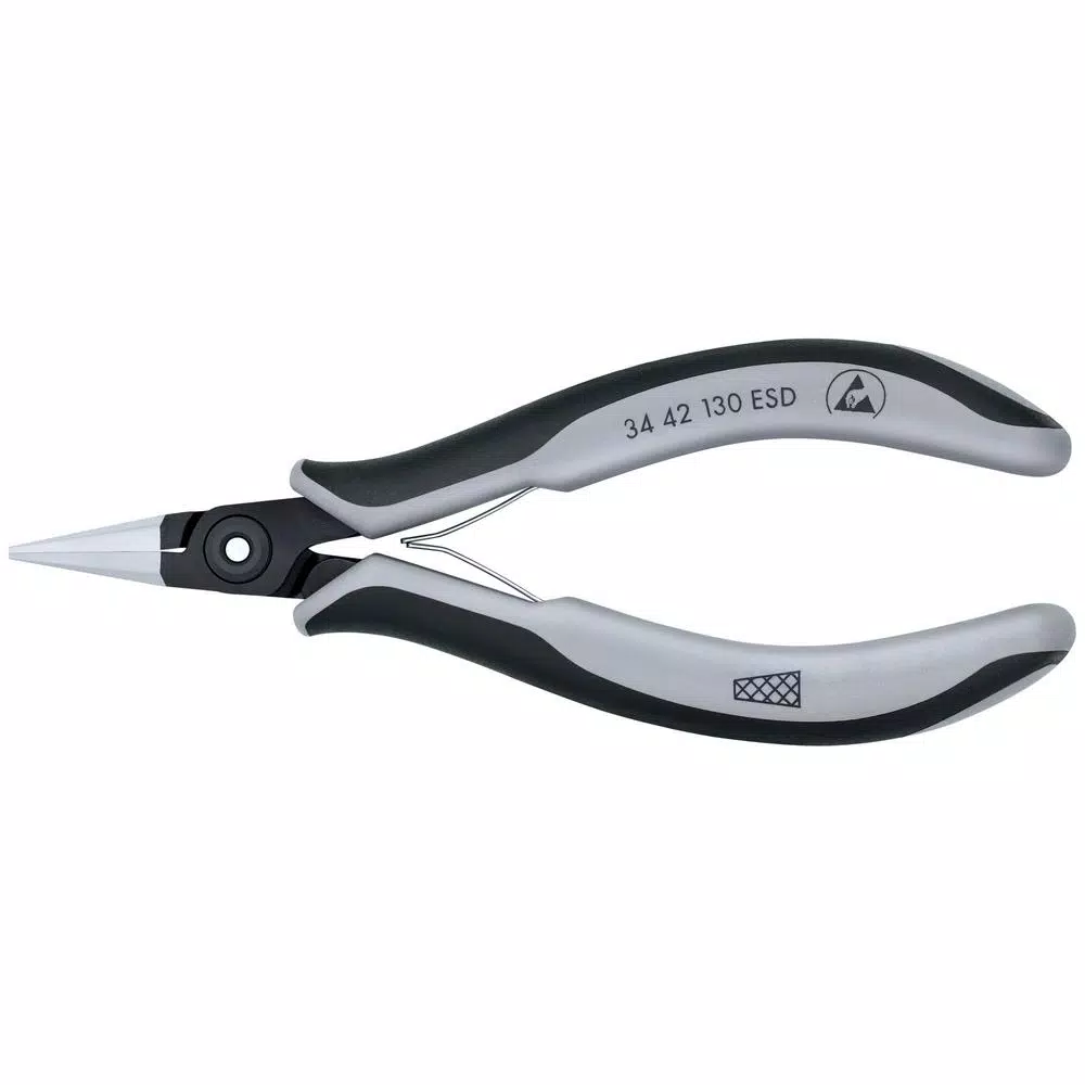 KNIPEX 5-1/4 in. Precision Electronics Gripping Pliers with ESD Handles