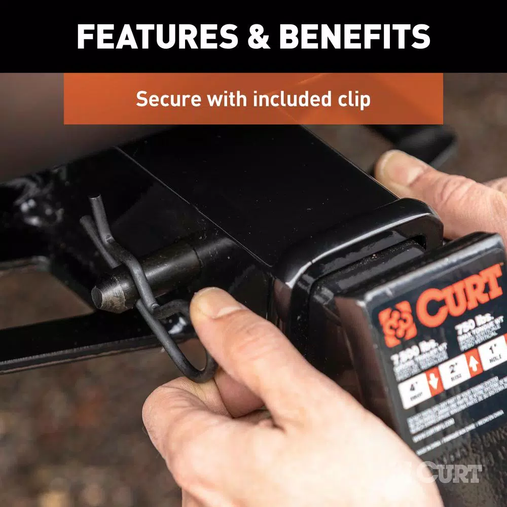 CURT 5/8 in. Hitch Pin for 2 in. Receiver, Black Zinc Finish