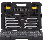 Stanley 145-Piece Mechanics Tool Set with 1/4 in. and 3/8 in. Drive Ratchets thumbnail 3