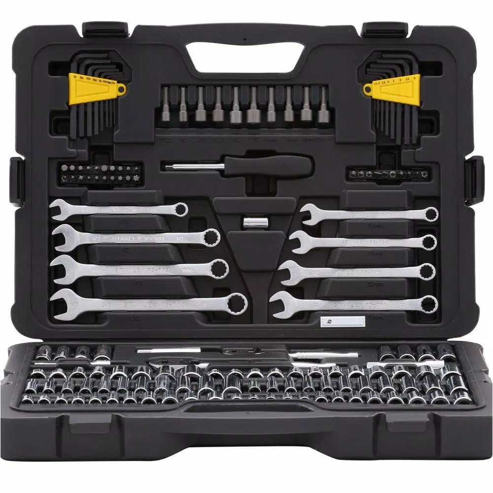 Stanley 145-Piece Mechanics Tool Set with 1/4 in. and 3/8 in. Drive Ratchets