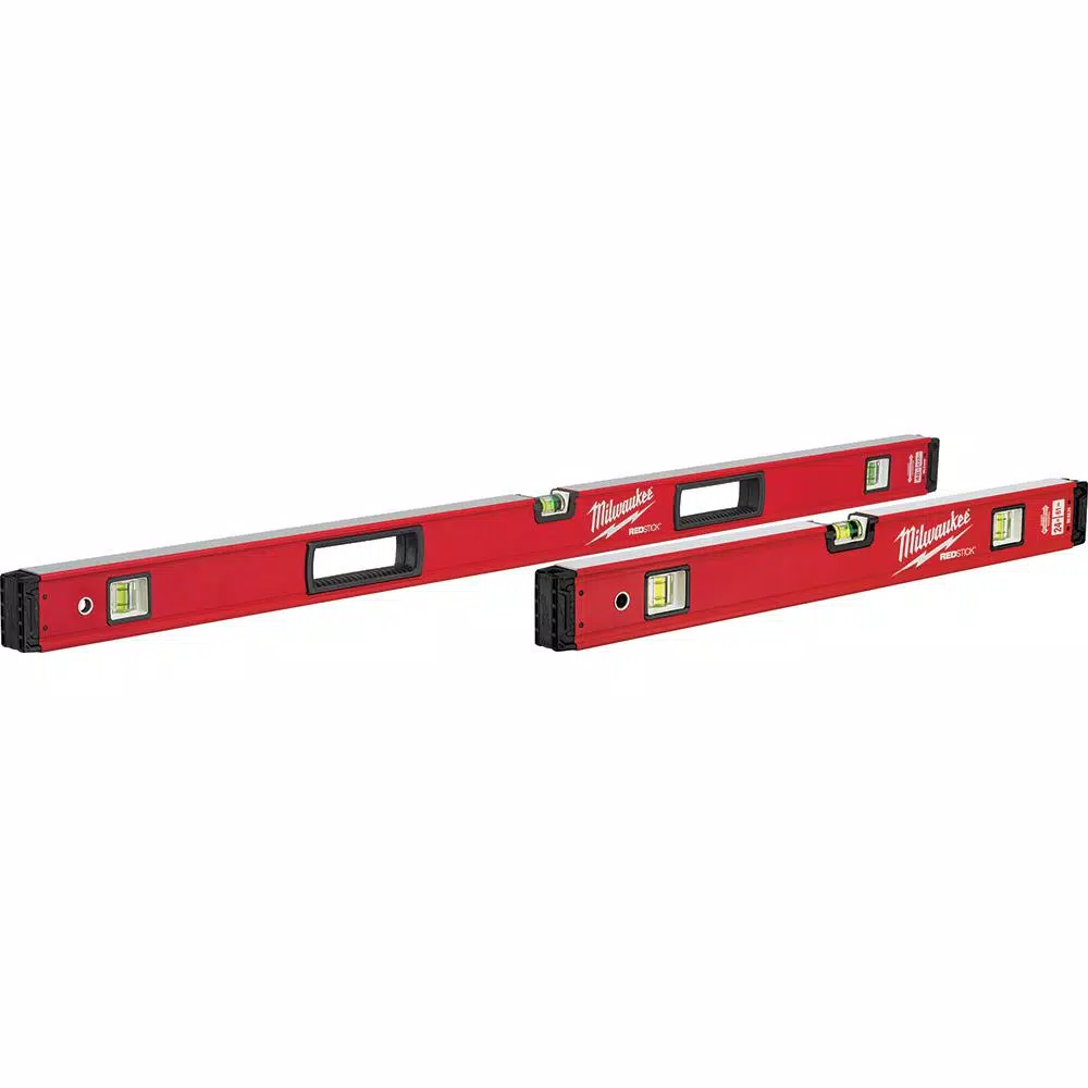 Milwaukee REDSTICK Box Level Set, 24 in. and 48 in.