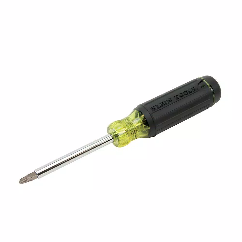 Klein Tools 15-in-1 Multi-Bit Screwdriver with Internal Bit Storage and Cushion-Grip Handle