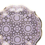 Sugar Plum Party SugarPlum Collection Boho Lavender and Gold Octagon Paper Salad Plates, 16-Piece Set thumbnail 2