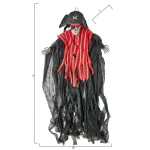 Worth Imports 71" Life Size Hanging Pirate Halloween Decor with Sound Activation and Flashing Red LED Eye thumbnail 2