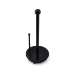 Gourmet Basics by Mikasa Mikasa Gourmet Basics 14 in. Rope Design Wrought Iron Paper Towel Holder, Black thumbnail 2