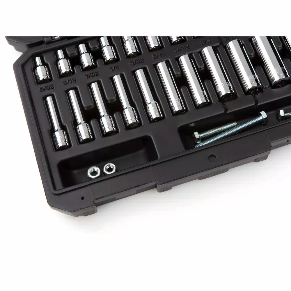 TEKTON 29-Piece 1/4 in. Drive 6-Point Socket and Ratchet Set, SAE