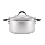 Circulon Momentum 5 Qt. Round Stainless Steel Nonstick Dutch Oven with Glass Lid thumbnail 4