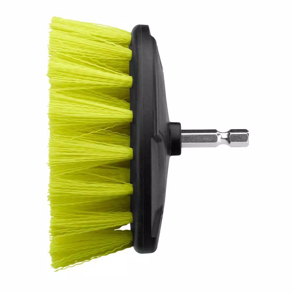 RYOBI Medium Bristle Brush Cleaning Accessory Kit, 2-Piece Hex Shank
