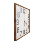 3R Studios Grey Square Wood and Metal Farmhouse Wall Clock, 36 in. Oversized Analog Quartz Clock thumbnail 3