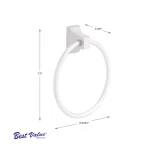 Best Value Ventura Chrome Towel Ring - Zinc Die-Cast Wall Mounted Hand Towel Holder thumbnail 4