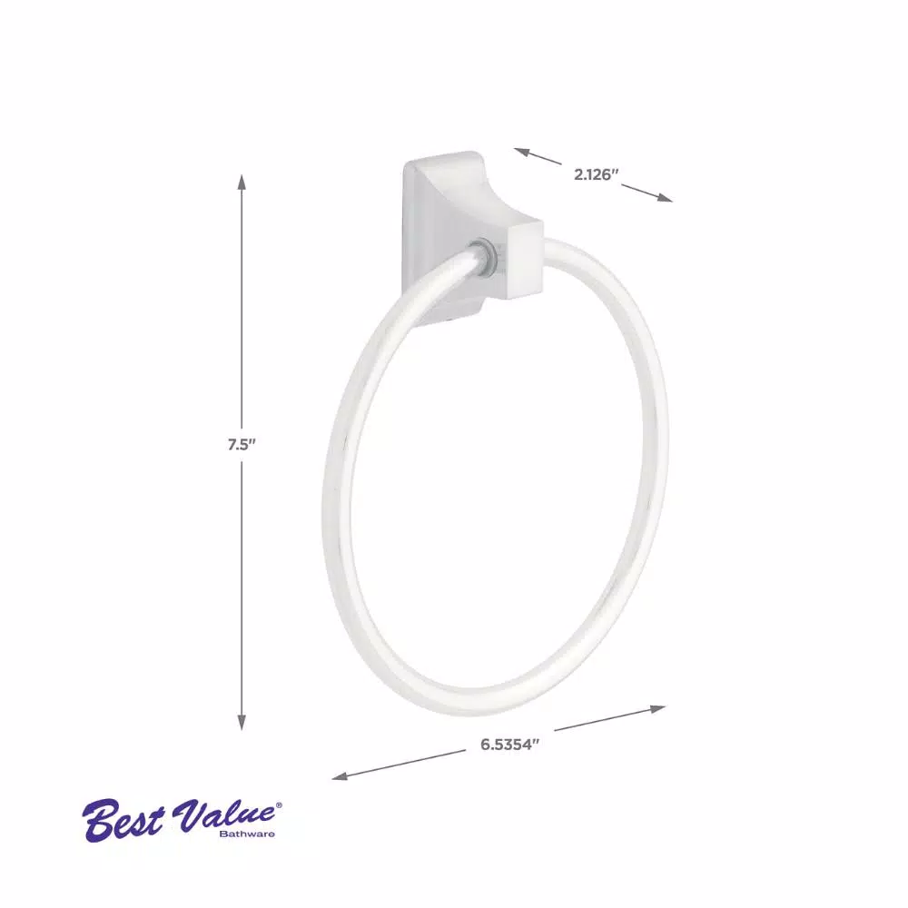 Best Value Ventura Chrome Towel Ring - Zinc Die-Cast Wall Mounted Hand Towel Holder