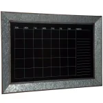 Pinnacle Rustic Galvanized Metal Framed Monthly Chalkboard Calendar Wall Mount Memo Board thumbnail 2