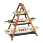 Villeroy & Boch Artesano 4-Piece Tiered Server Set with Porcelain Bowls, Acacia Wood & Slate thumbnail 4