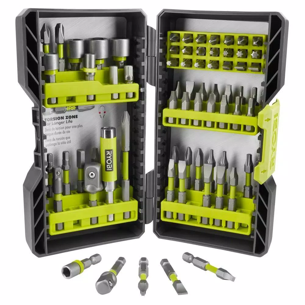 RYOBI 18V ONE+ Cordless 1/4 in. Impact Driver Kit with (2) 1.5 Ah Batteries, Charger, Bag, and 70-Piece Driving Kit