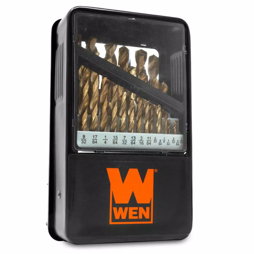 WEN 29-Piece Gold Oxide HSS Twist Drill Bit Set with Carrying Case