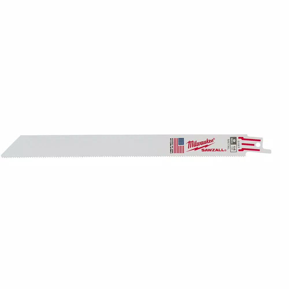Milwaukee 9 in. 14 TPI Metal Cutting Reciprocating Saw Blades, 5-Pack