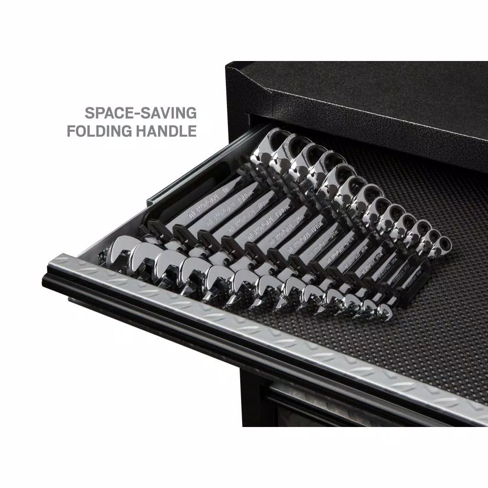 TEKTON 13-Piece Reversible Ratcheting Combination Wrench Set, 1/4 in. to 1 in., SAE with Storage Keeper