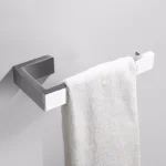 Boyel Living Stainless Steel 4-Piece Bathroom Accessories Set - Silver Wall Mounted Hardware Kit thumbnail 5
