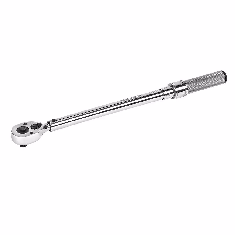Klein Tools 3/8 in. Torque Wrench with Square-Drive Ratchet Head, 10-100 ft-lb