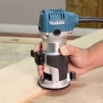 Makita 1-1/4 HP 6.5 Amp Corded Compact Router with Variable Speed and Quick-Release Fixed Base thumbnail 11