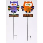 Worth Imports 36 in. Metal Halloween Owl Yard Decoration on Stake (Set of 2) thumbnail 1