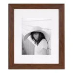 Kate and Laurel Edson Walnut Brown Picture Frame Set, 16 x 20 in. with 11 x 14 in. Mat (Set of 2) thumbnail 2