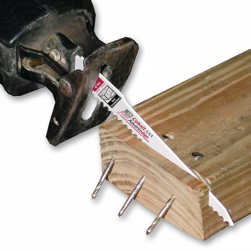 Ivy Classic 12 in. Bi-Metal Reciprocating Saw Blades, 5/8 TPI for Wood and Nails, 5-Pack