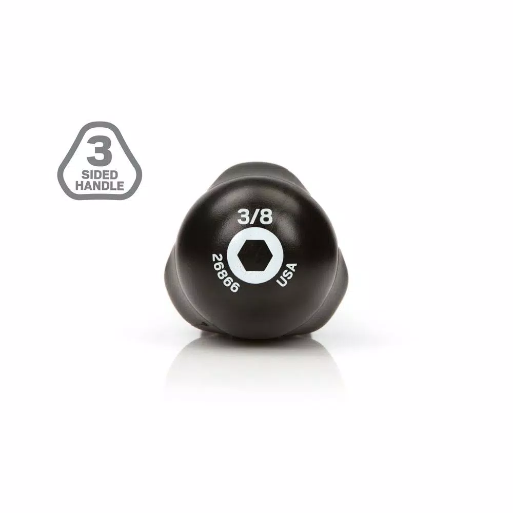 TEKTON 3/8 in. Nut Driver with Patented Three-Sided Handle