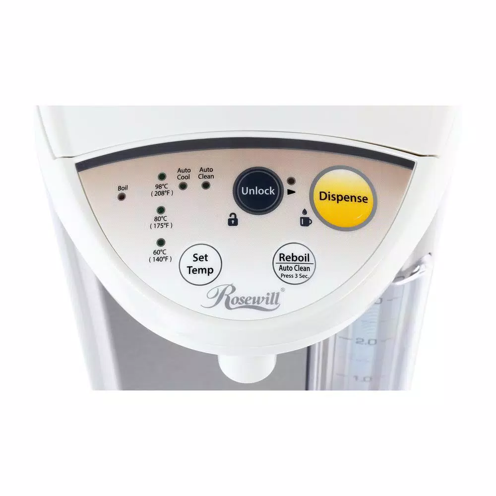 Rosewill RHAP-16001 16-Cup Electric Kettle and Hot Water Dispenser, Dual Dispense Modes, White/Stainless Steel