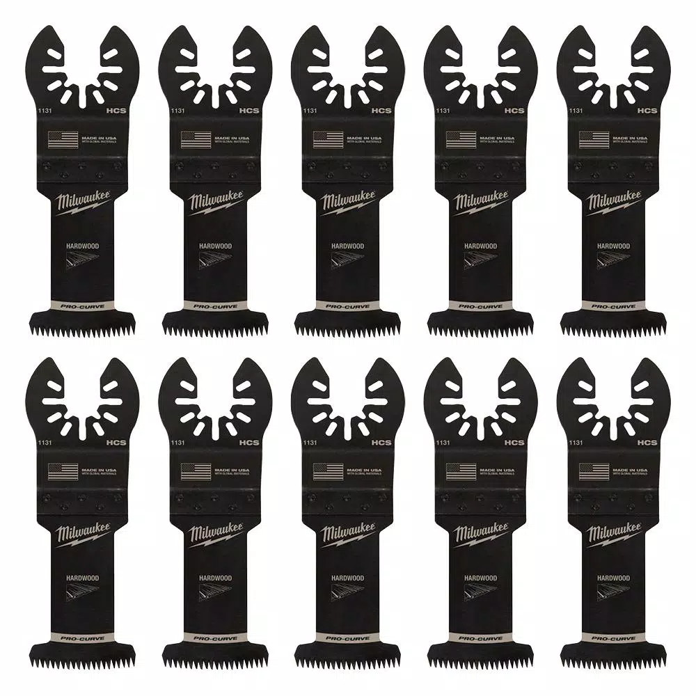 Milwaukee 1-3/8 in. High Carbon Steel Japanese Tooth Hardwood Oscillating Multi-Tool Blade, 10-Pack
