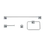 Italia Capri 4-Piece Polished Chrome Bathroom Accessory Set thumbnail 1