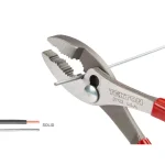 TEKTON 8 in. Slip Joint Pliers with Universal 3-Zone Jaws and Wire Cutter thumbnail 4